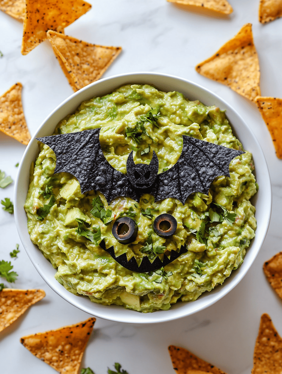 Spooky Bats and Green Ghoul Guacamole: A Halloween Feast