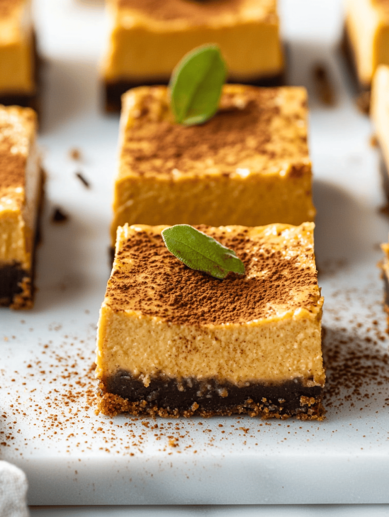 Spooky Sweet: Halloween Pumpkin Cheesecake Bars with a Twist