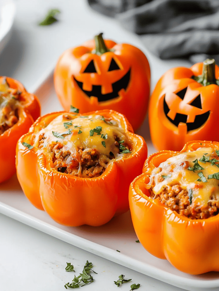 Spooky Sweetness: Halloween Jack-o’-Lantern Stuffed Peppers Explored