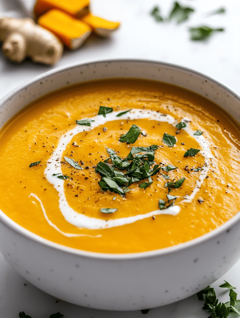 Ginger-Kissed Butternut Bliss: A Cozy Soup Journey