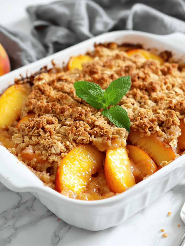 A Secret Ingredient for the Perfect Peach Crisp
