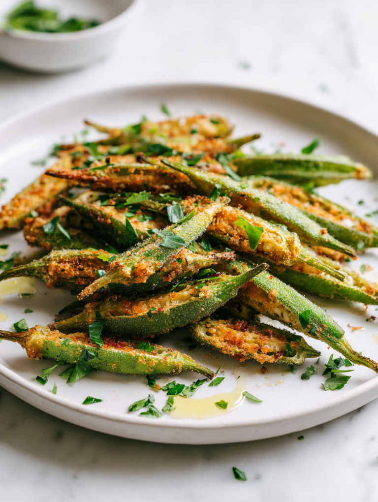Baked Okra Chips Recipe